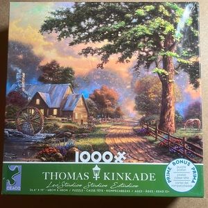 💟🧩 1000 piece Factory Sealed New Thomas Kinkade “Simpler Times II” puzzle.